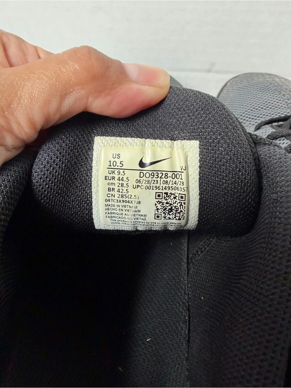 Nike Metcon 8 Men's Training Shoes Black Dark Smoke Grey White size 10.5